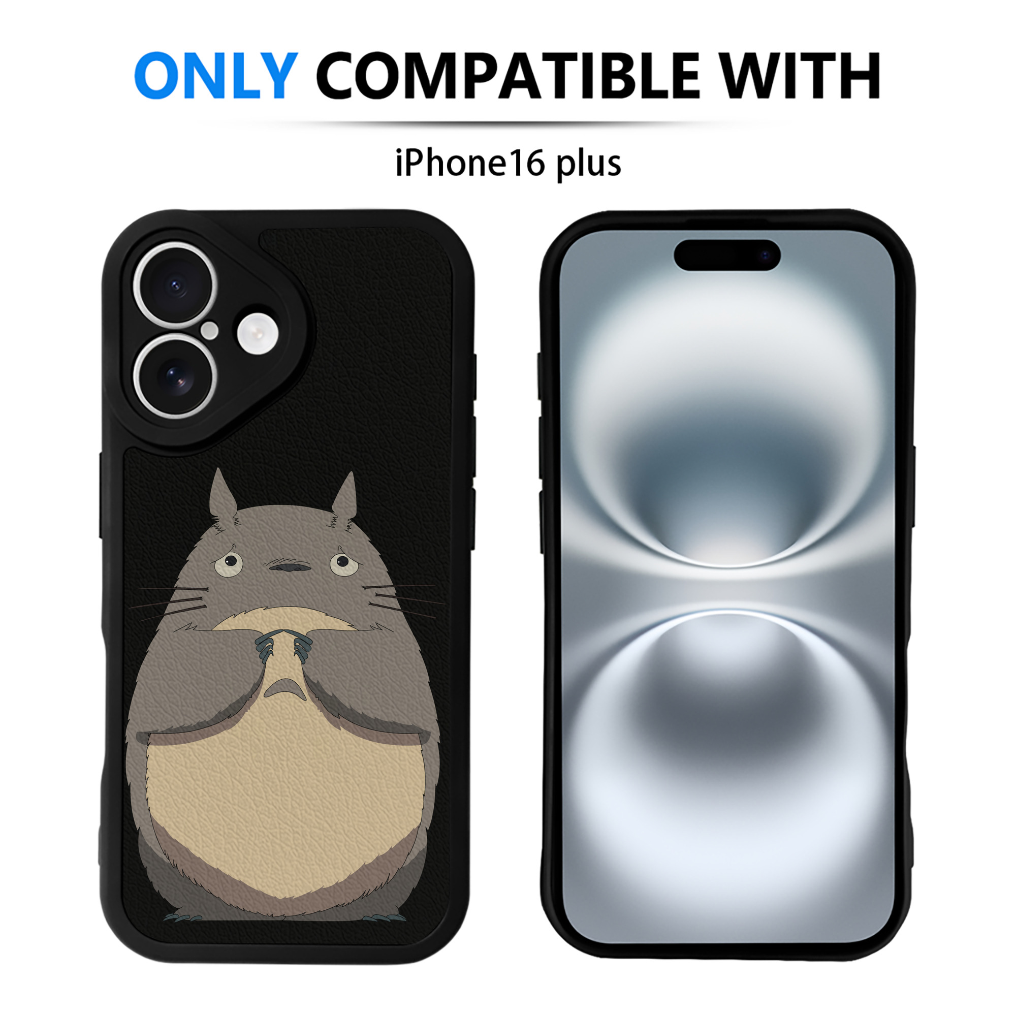 （画像用） となりのトトロ 草壁メイ 草壁サツキ My Neighbor Totoro Satsuki Kusakabe Mei Kusakabe 【iPhone 16シリーズ対応】シリコンスマホケース（レザー調） 材質：シリコン